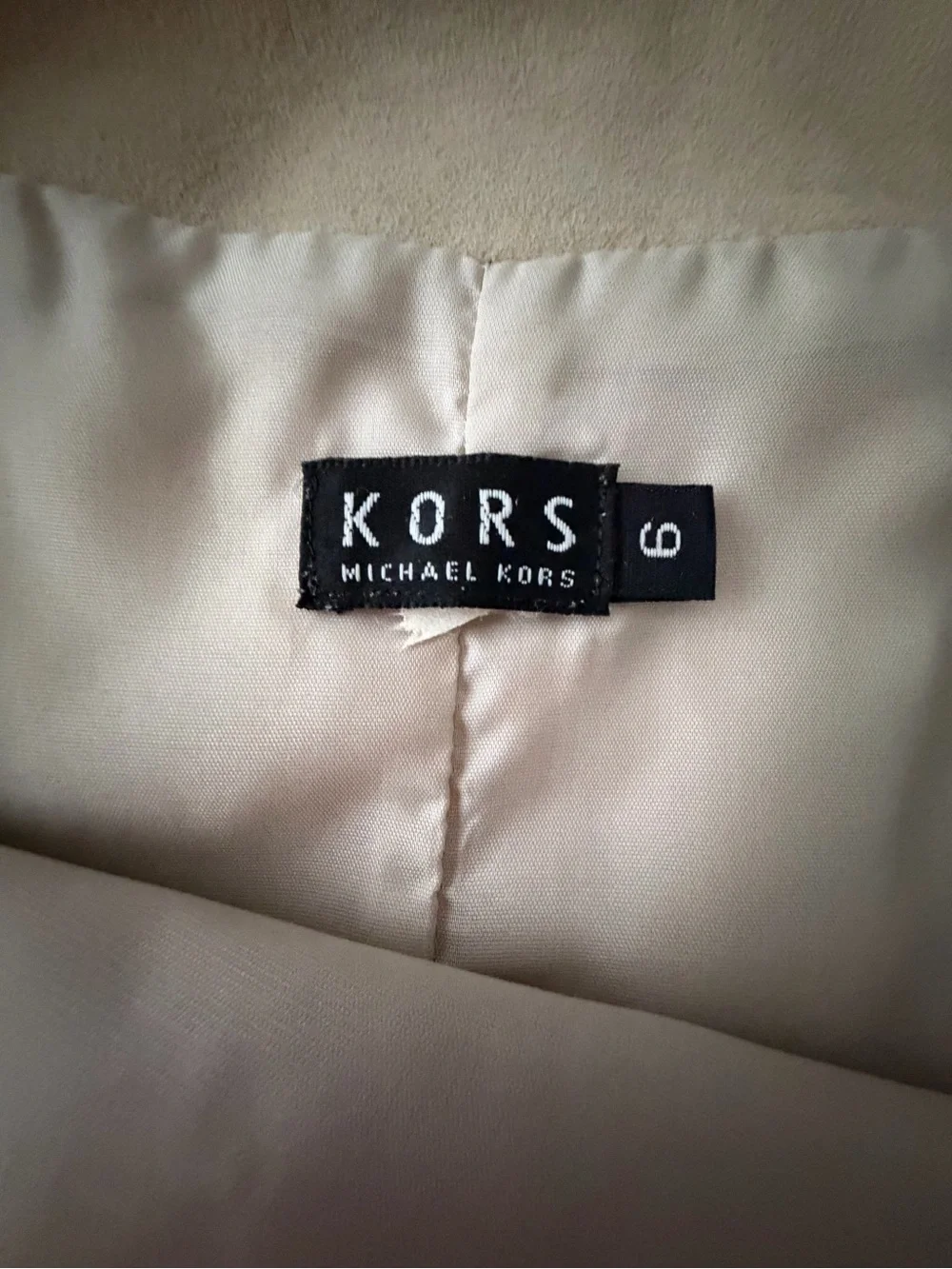 Michael Kors Beige Suede Pencil Skirt